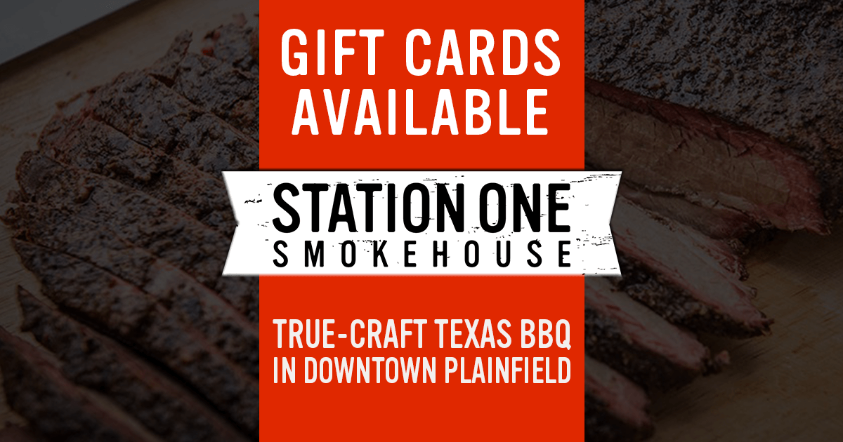 Gift Cards available at Station One Smokehouse Plainfield BBQ