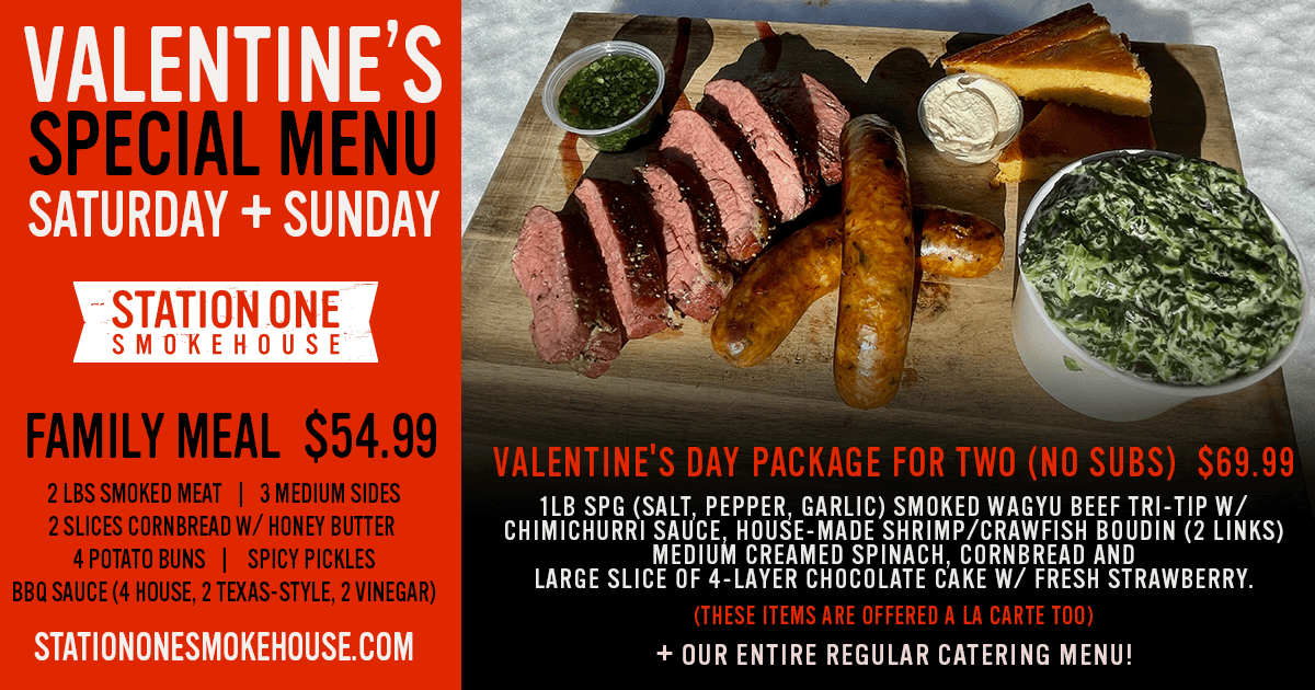 Valentine’s Day Weekend Special Menu is now Available!