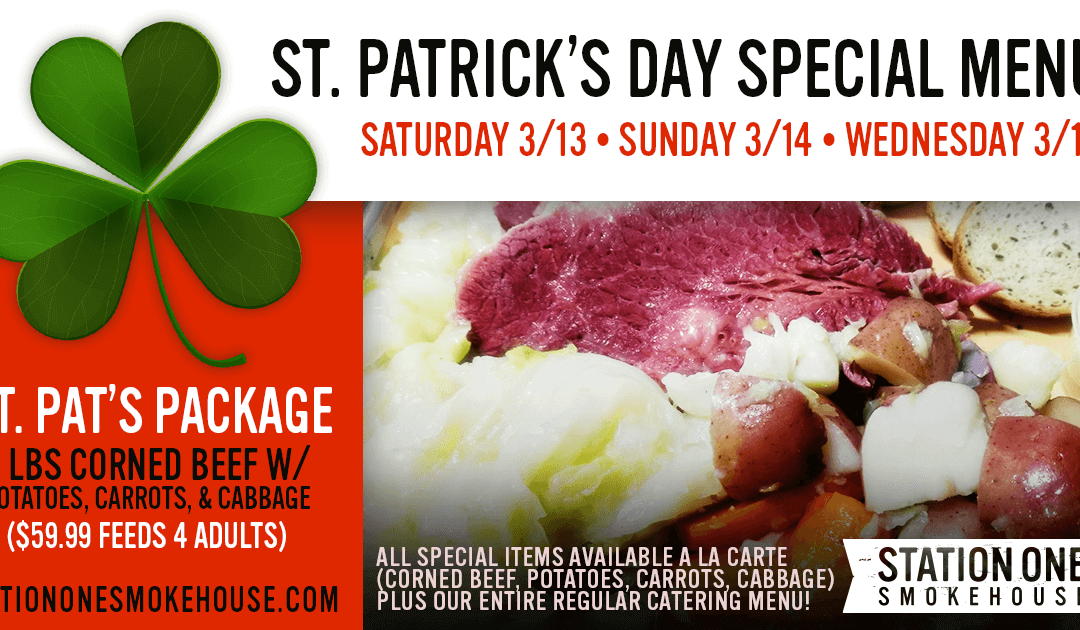 St. Patrick’s Day Special Menu is now Available!